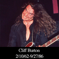 Cliff Burton 9-27-86
