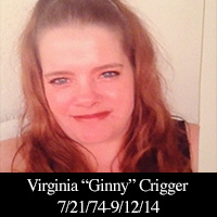 Virginia "Ginny" Cigger 9-12-14